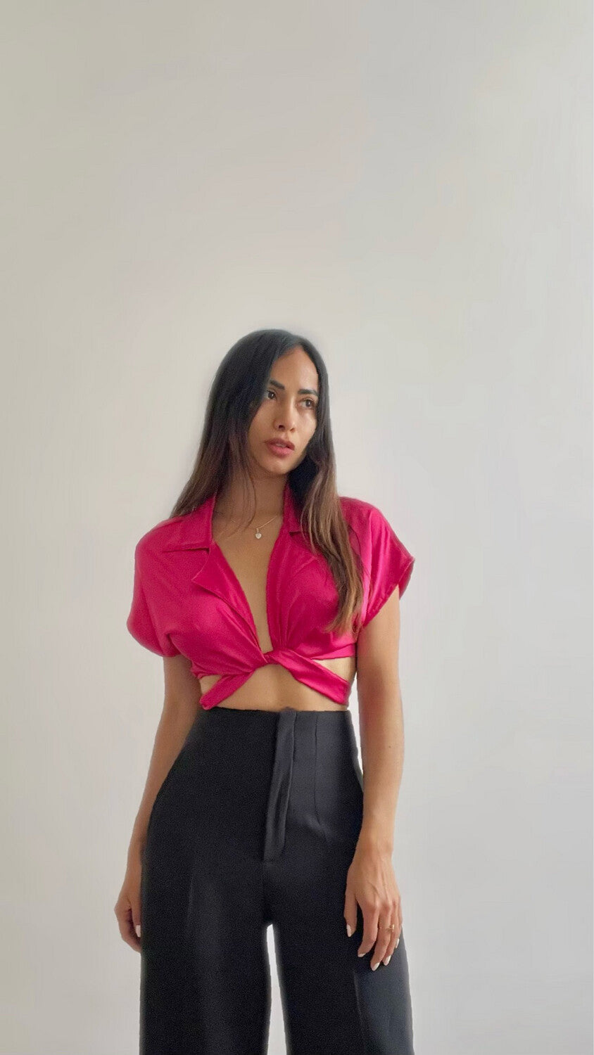 Blusa amarre seda