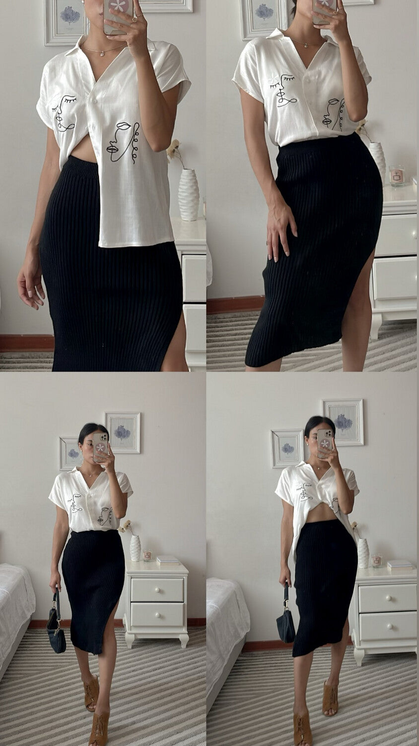 Blusa Bordada Face