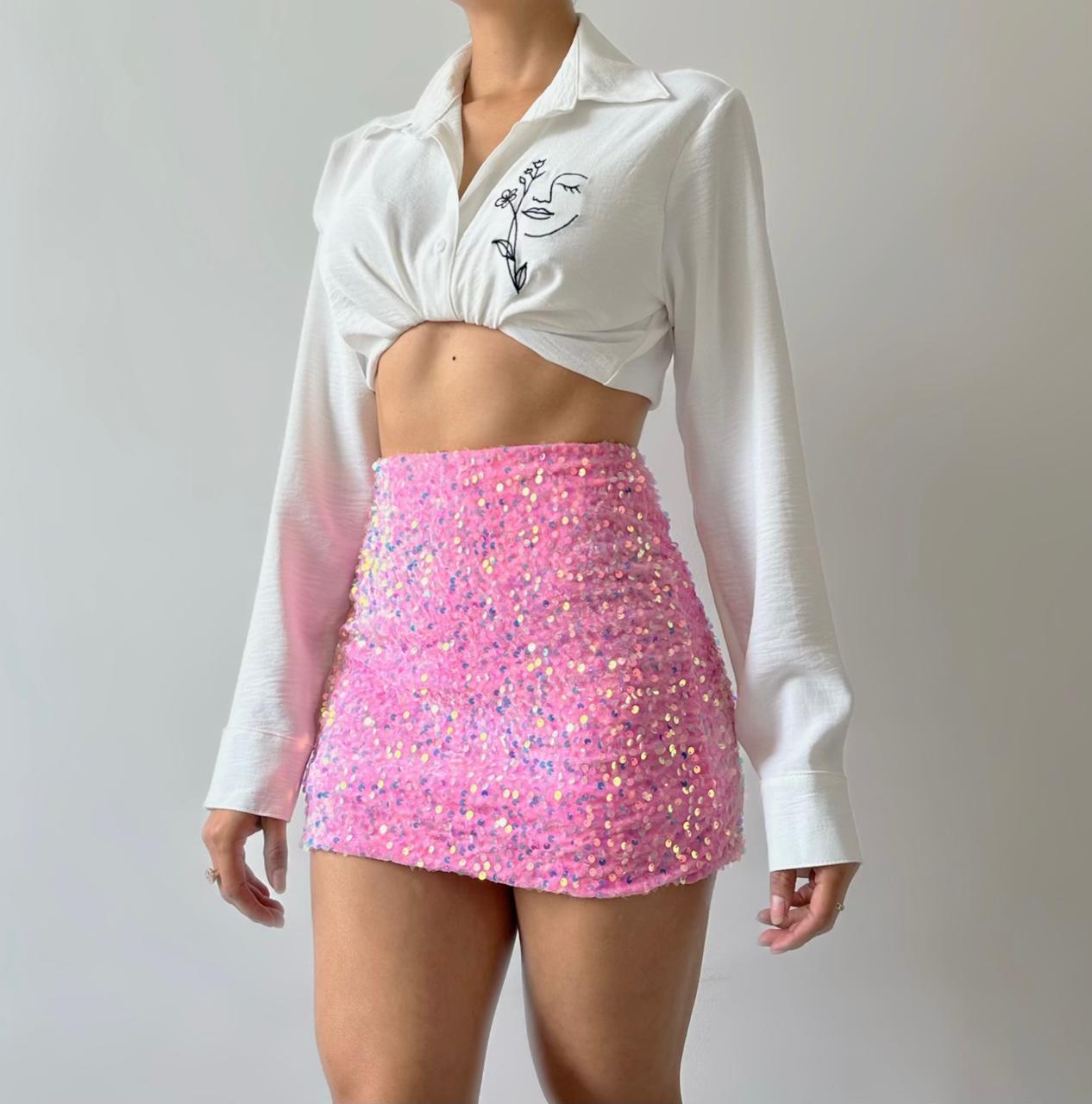 Falda brillo